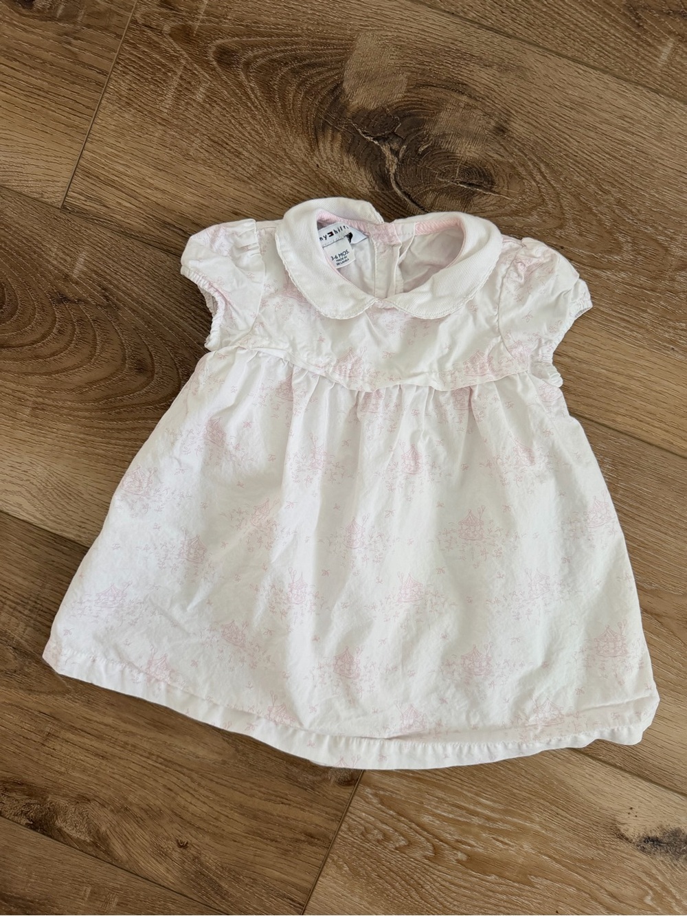 Tommy Hilfiger Baby Pink and White Dress